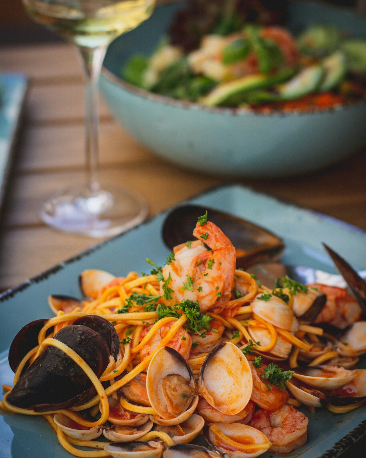 Seared Pan Scallops & Seafood